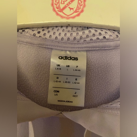 ADIDAS WOMENS GEAR UP AEROREADY PULLOVER HOODIE SWEATSHIRT LILAC PURPLE LOGO LG - Picture 4 of 13